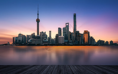 上海市杨浦大桥高架立交桥灯光夜景风光