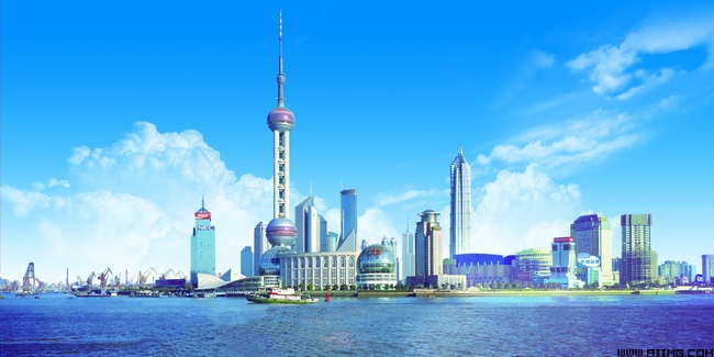 东方明珠上海滩风光图片素材